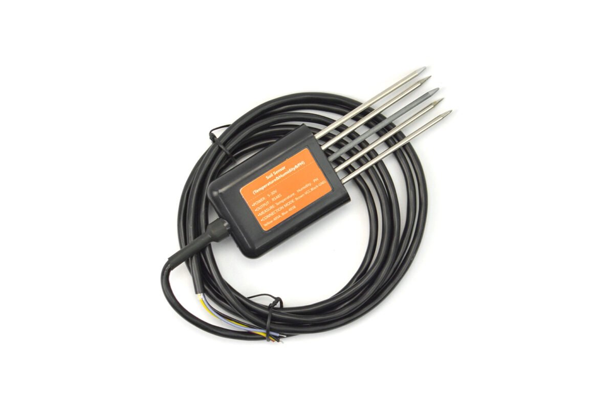 Sensor RS485 de Humedad, Temperatura, pH y CE del Suelo para Agricultura Inteligente - Imagen 2